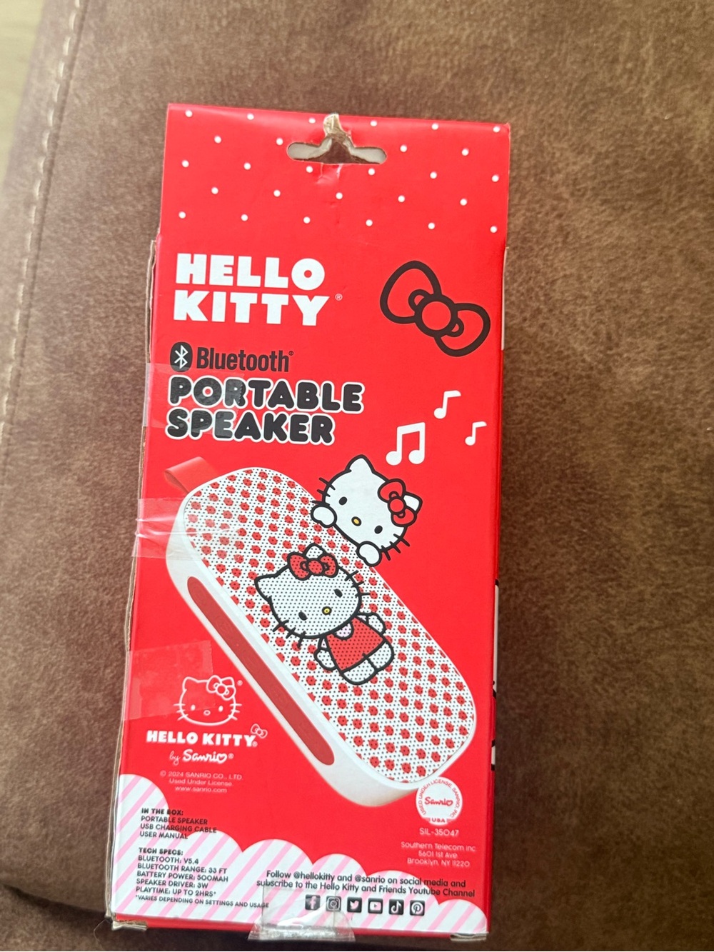 Hello Kitty Red and White Bluetooth Portable Speaker